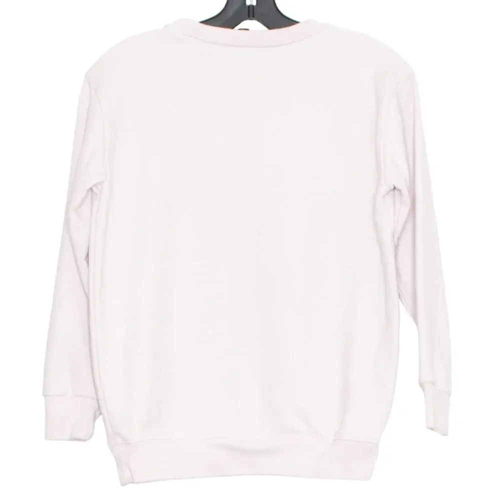 J Crew Womens Sweatshirt Hollywood Spell Out Pullover Crewneck Pink XS ER